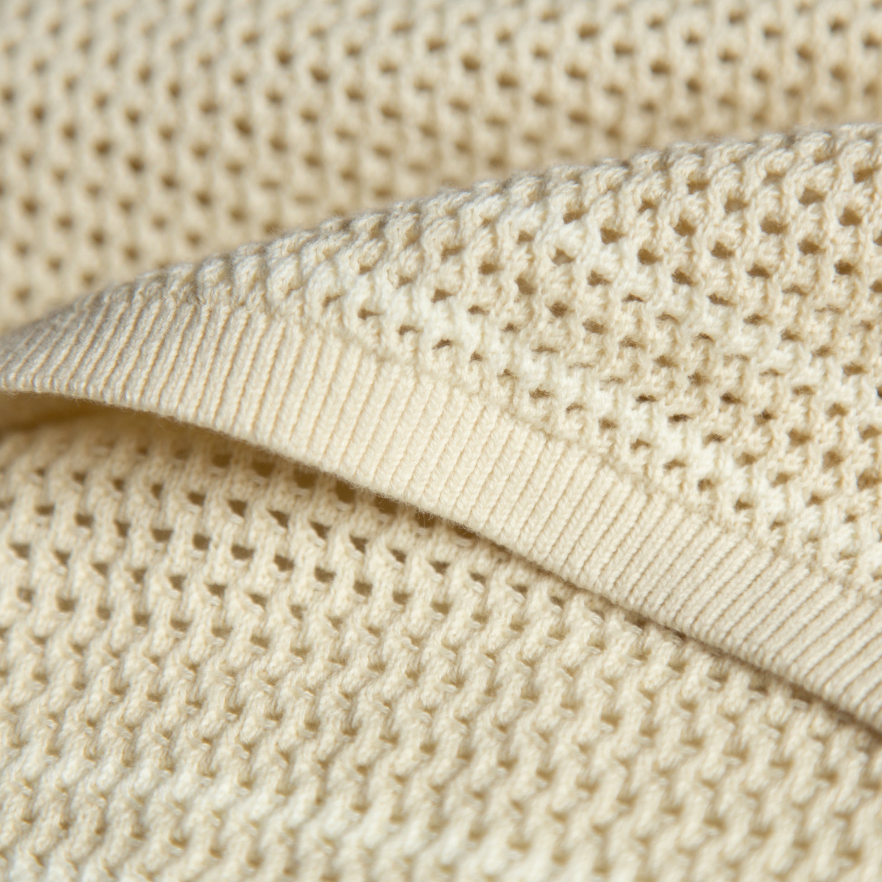 Mesh Knit Striped Polo