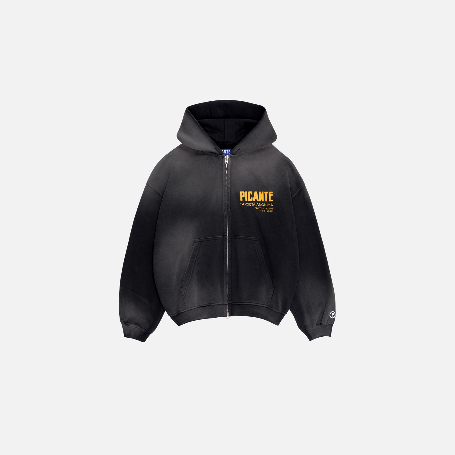 FRATELLI ZIP HOODIE SUN-FADED BLACK