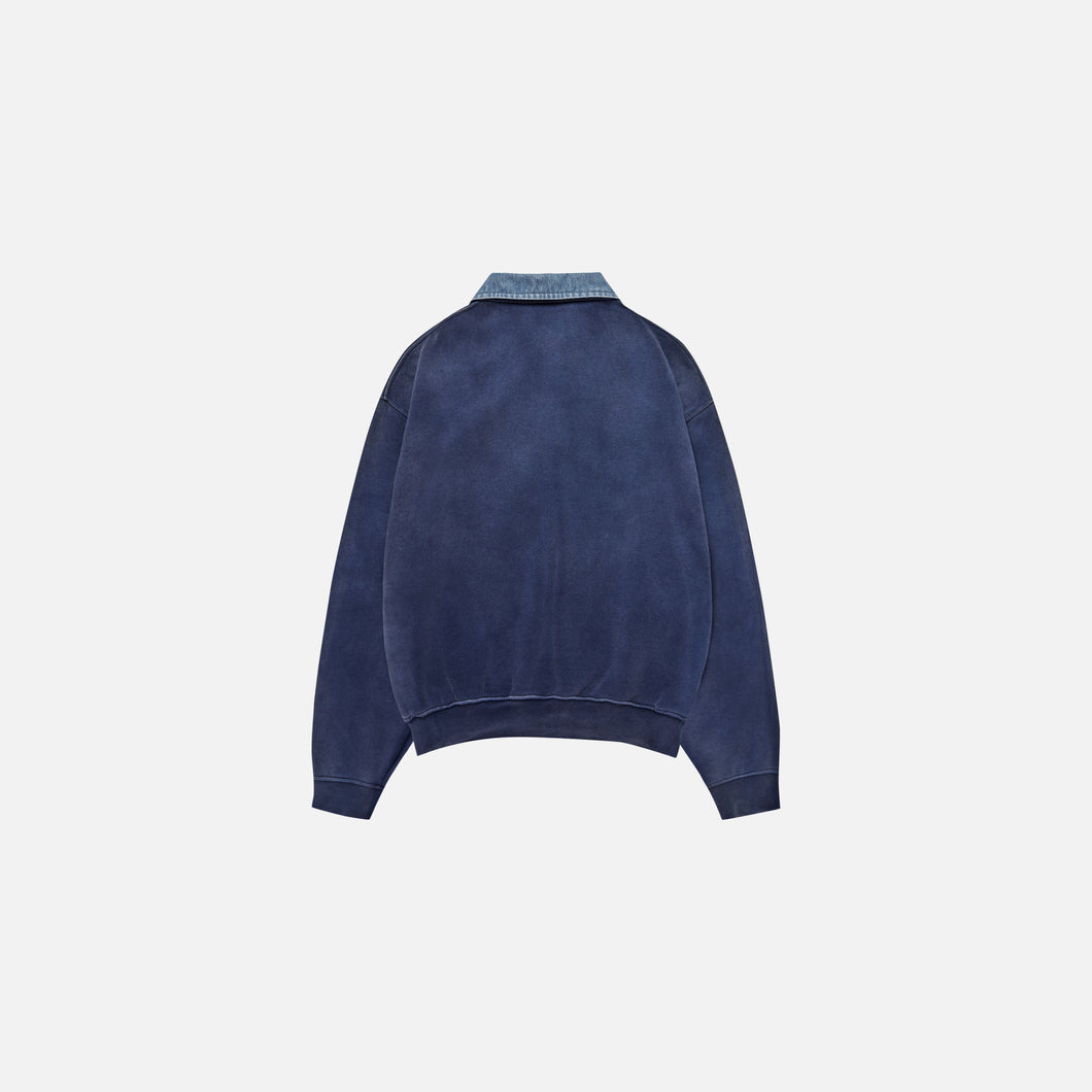 Denim sleeve sweatshirt hotsell