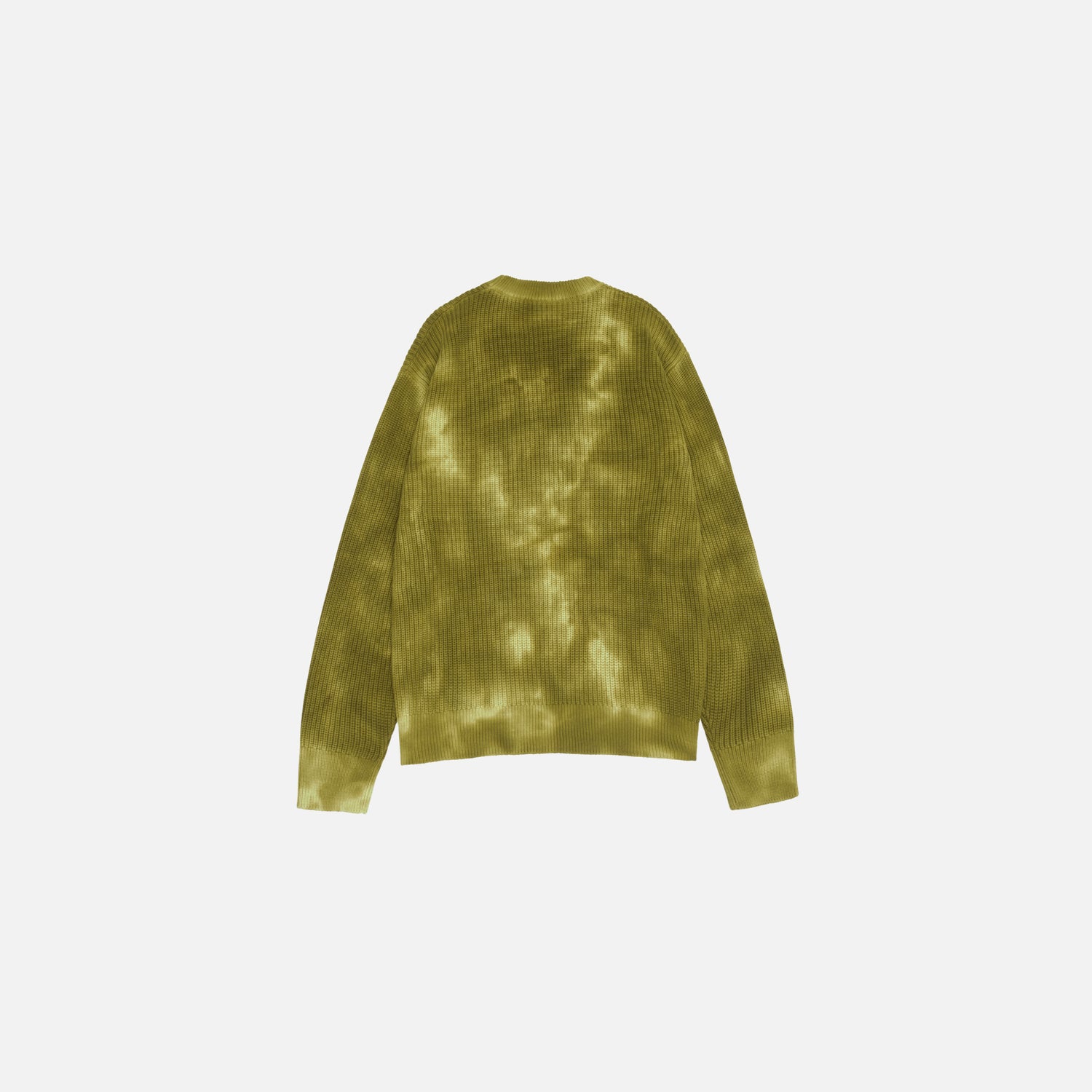 RIBBED KNIT SWEATER TIE DYE WINTER MOSS