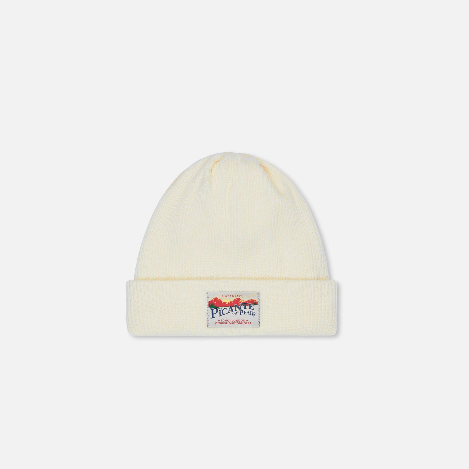 PEAKS LAMBSWOOL DOUBLE-LAYERED BEANIE IVORY